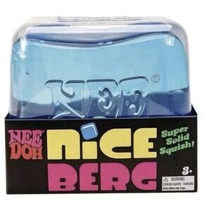 NeeDoh Nice Berg Blue XL Giant Nee Doh Niceberg Solid Squish Cube Ice Block